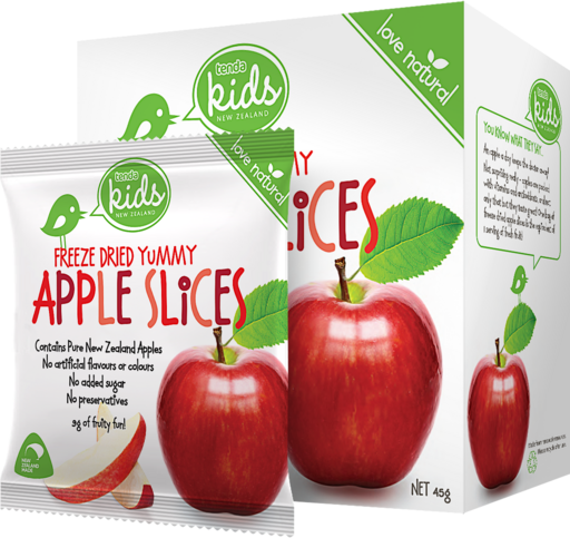 Tenda Freeze Dried Yummy Apple Slices Packaging Image